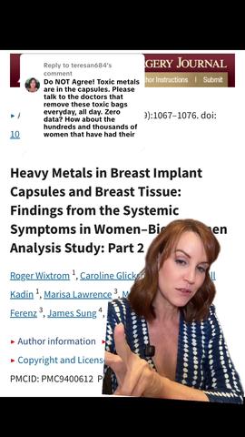 Do "Heavy Metals in Breast Implant Capsules" Cause BII? What the Research Actually Shows