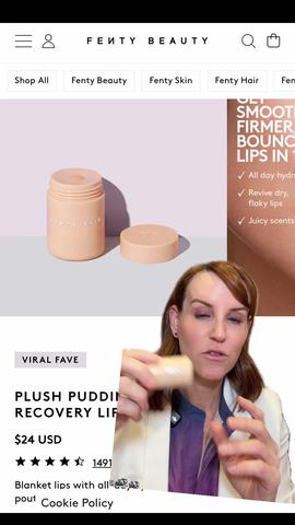 Fenty Plush Puddin' Intensive Recovery Lip Mask