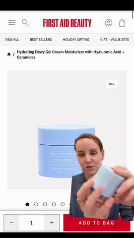 First Aid Beauty Hydrating Dewy Gel Cream Moisturizer