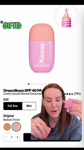 Kosas DreamBeam SPF 40 Mineral Sunscreen